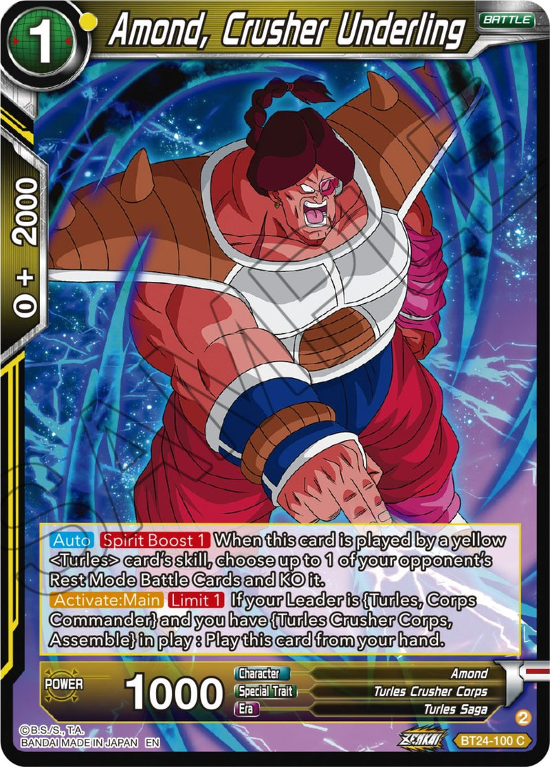 Amond, Crusher Underling (BT24-100) [Beyond Generations] Parallel Foil