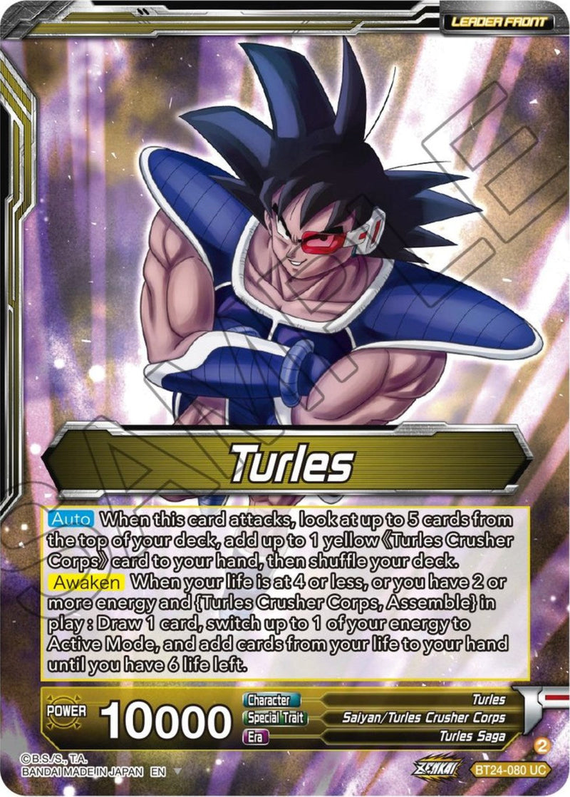 Turles // Turles, Corps Commander (BT24-080) [Beyond Generations] Parallel Foil