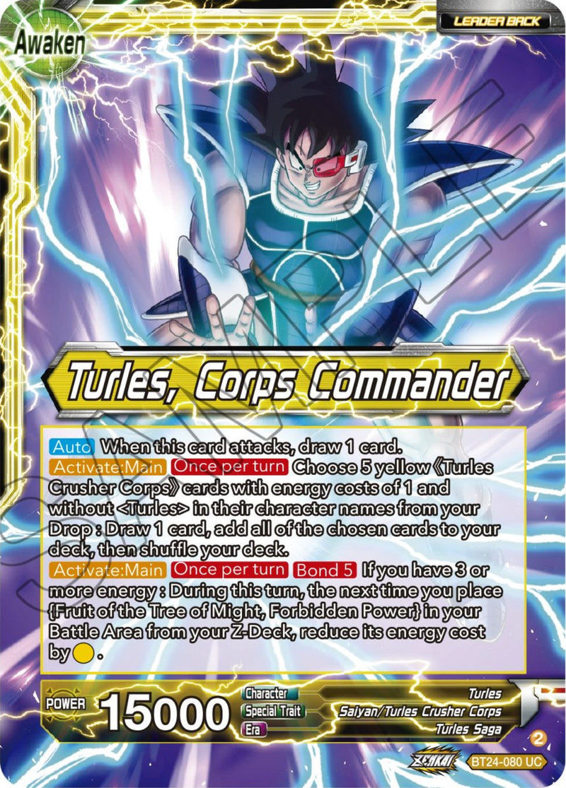 Turles // Turles, Corps Commander (BT24-080) [Beyond Generations] Parallel Foil