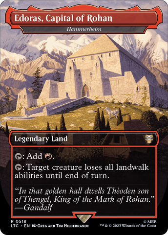 Edoras, Capital of Rohan - Hammerheim (Borderless) [The Lord of the Rings: Tales of Middle-Earth Commander] Foil