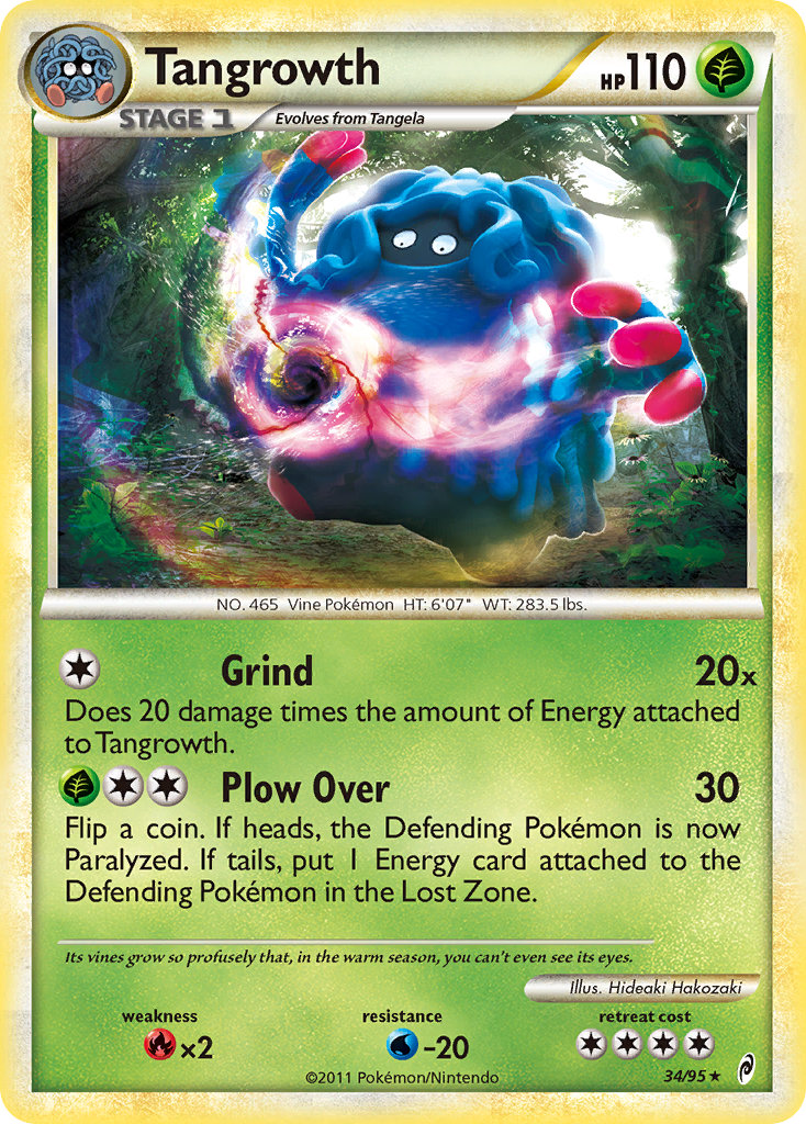 Tangrowth (34/95) [HeartGold & SoulSilver: Call of Legends] Reverse Holofoil