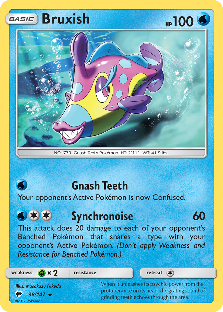 Bruxish (38/147) [Sun & Moon: Burning Shadows] Reverse Holofoil