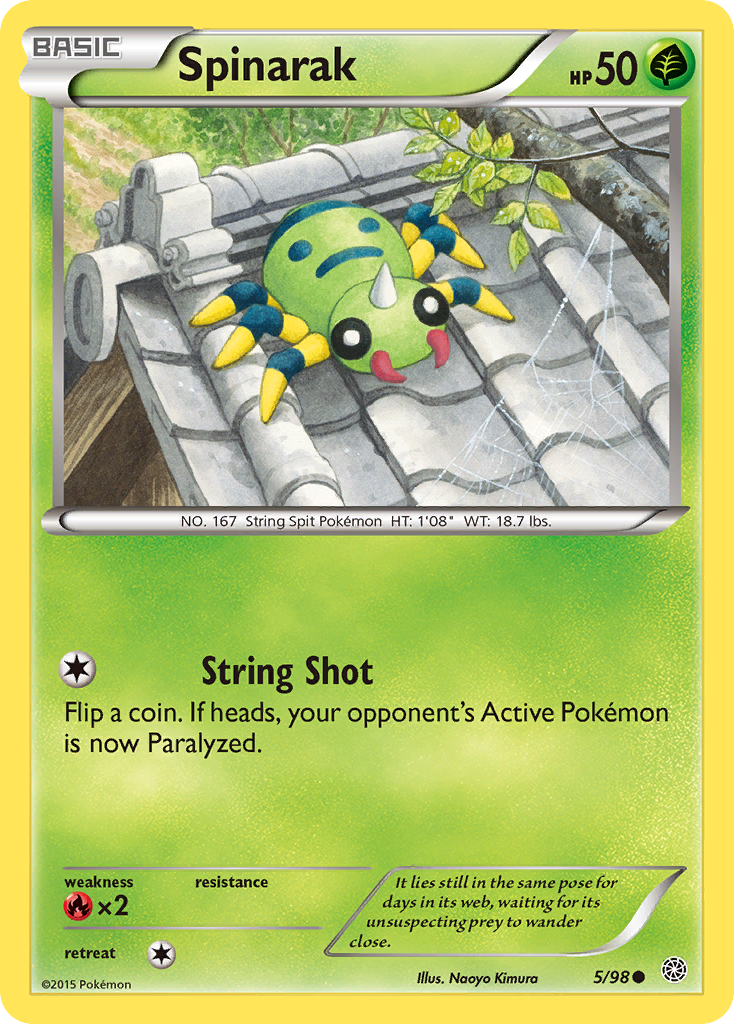 Spinarak (5/98) [XY: Ancient Origins] Reverse Holofoil