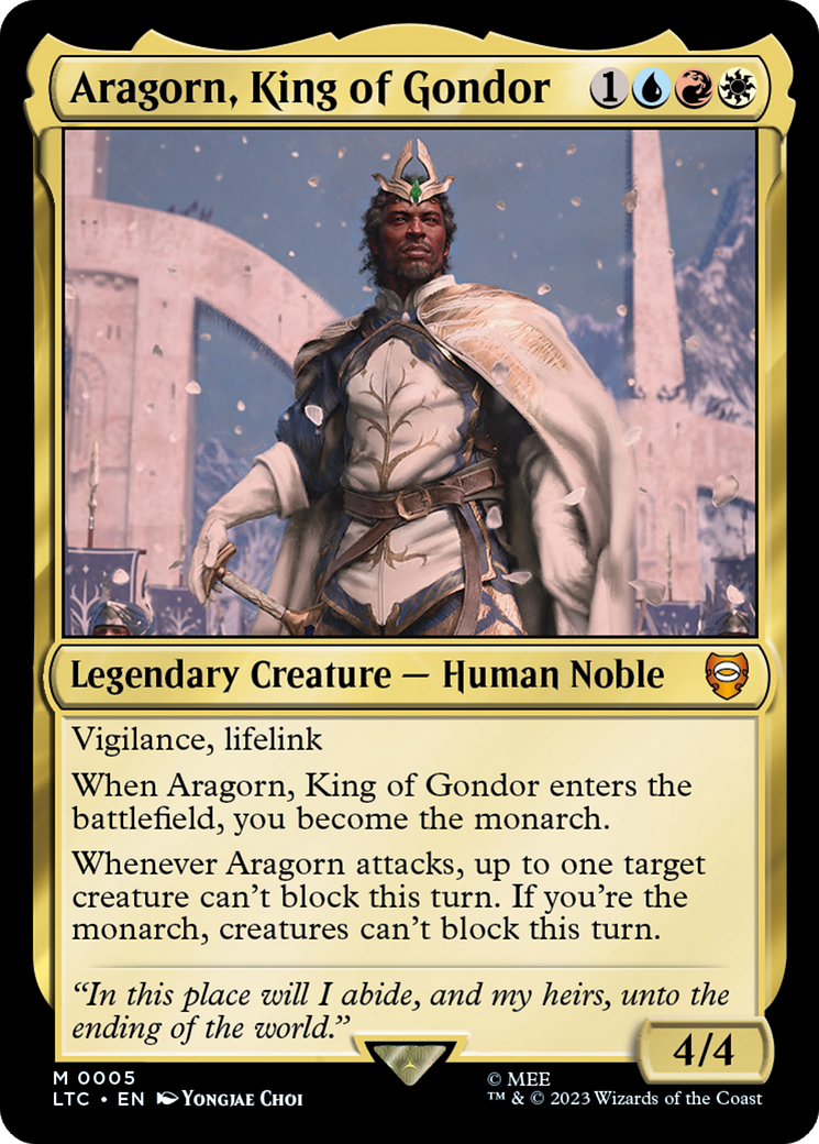 Aragorn, King of Gondor [The Lord of the Rings: Tales of Middle-Earth Commander] Foil