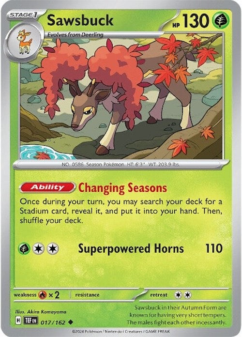 Sawsbuck (017/162) [Scarlet & Violet: Temporal Forces] Reverse Holofoil