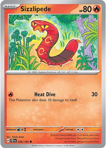 Sizzlipede (036/162) [Scarlet & Violet: Temporal Forces] Reverse Holofoil