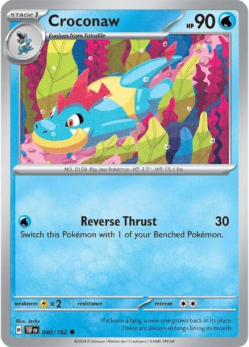 Croconaw (040/162) [Scarlet & Violet: Temporal Forces] Reverse Holofoil
