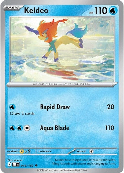 Keldeo (044/162) [Scarlet & Violet: Temporal Forces] Reverse Holofoil