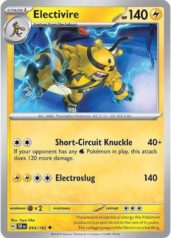 Electivire (054/162) [Scarlet & Violet: Temporal Forces] Reverse Holofoil