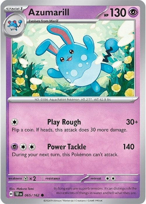 Azumarill (065/162) [Scarlet & Violet: Temporal Forces] Reverse Holofoil