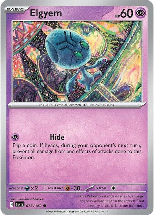 Elgyem (073/162) [Scarlet & Violet: Temporal Forces] Reverse Holofoil
