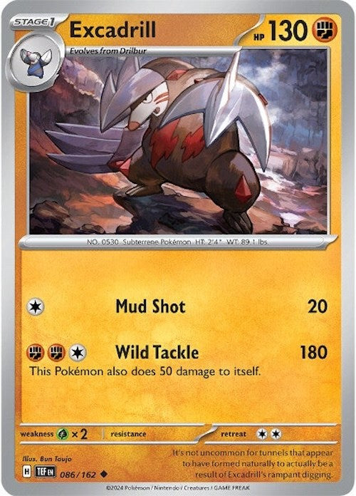 Excadrill (086/162) [Scarlet & Violet: Temporal Forces] Reverse Holofoil