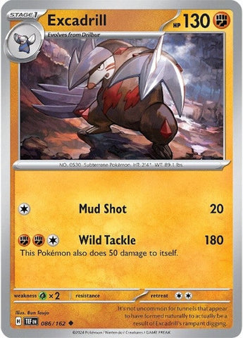 Excadrill (086/162) [Scarlet & Violet: Temporal Forces] Reverse Holofoil