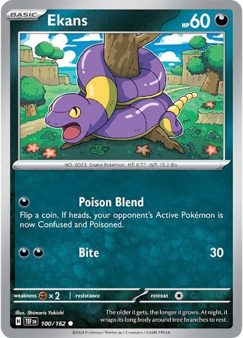 Ekans (100/162) [Scarlet & Violet: Temporal Forces] Reverse Holofoil