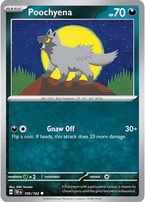 Poochyena (105/162) [Scarlet & Violet: Temporal Forces] Reverse Holofoil