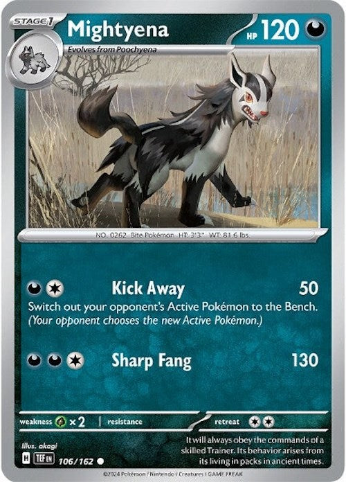 Mightyena (106/162) [Scarlet & Violet: Temporal Forces] Reverse Holofoil