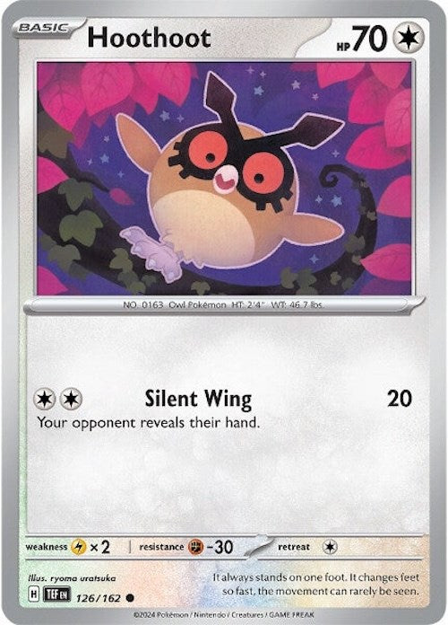 Hoothoot (126/162) [Scarlet & Violet: Temporal Forces] Reverse Holofoil