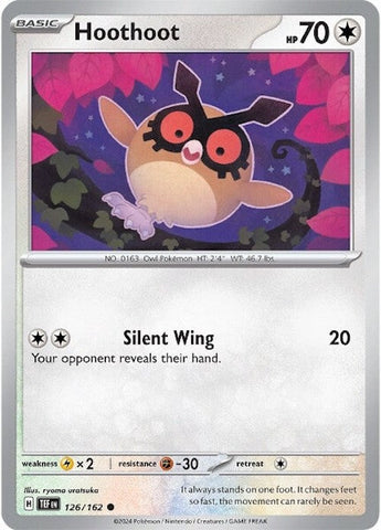 Hoothoot (126/162) [Scarlet & Violet: Temporal Forces] Reverse Holofoil