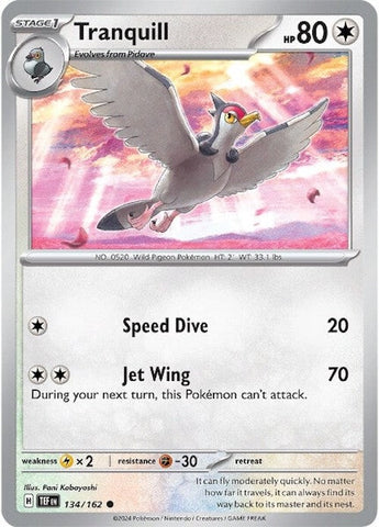 Tranquill (134/162) [Scarlet & Violet: Temporal Forces] Reverse Holofoil