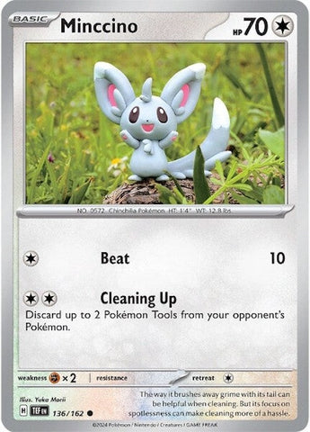 Minccino (136/162) [Scarlet & Violet: Temporal Forces] Reverse Holofoil