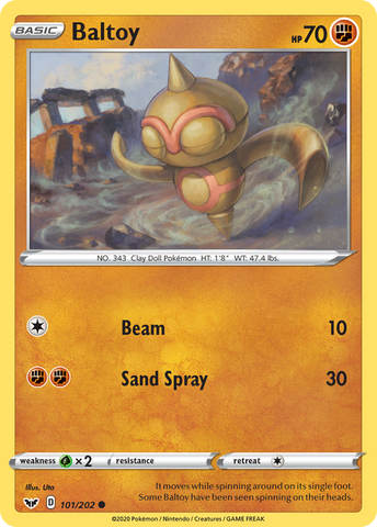 Baltoy (101/202) [Sword & Shield: Base Set] Reverse Holofoil