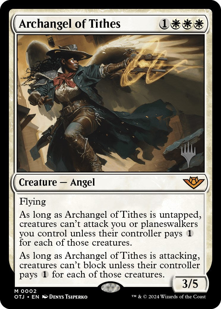 Archangel of Tithes (Promo Pack) [Outlaws of Thunder Junction Promos] Foil