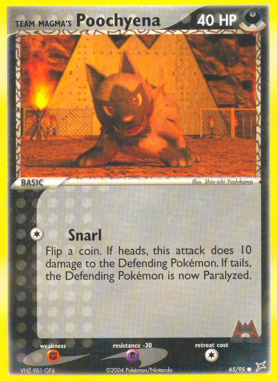 Team Magma's Poochyena (65/95) [EX: Team Magma vs Team Aqua] Reverse Holofoil