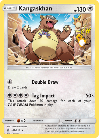 Kangaskhan (163/236) [Sun & Moon: Unified Minds] Reverse Holofoil