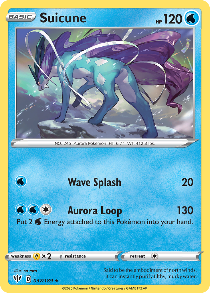 Suicune (037/189) [Sword & Shield: Darkness Ablaze] Reverse Holofoil