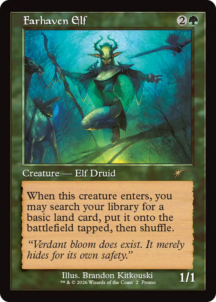 Farhaven Elf (Retro Frame) [Wizards Play Network 2026] Foil