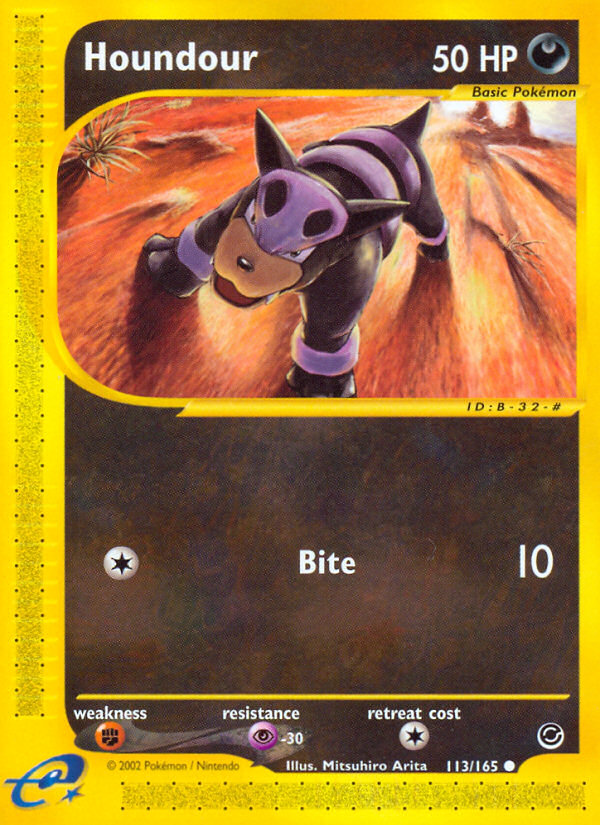 Houndour (113/165) [Expedition: Base Set] Reverse Holofoil