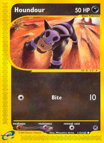 Houndour (113/165) [Expedition: Base Set] Reverse Holofoil