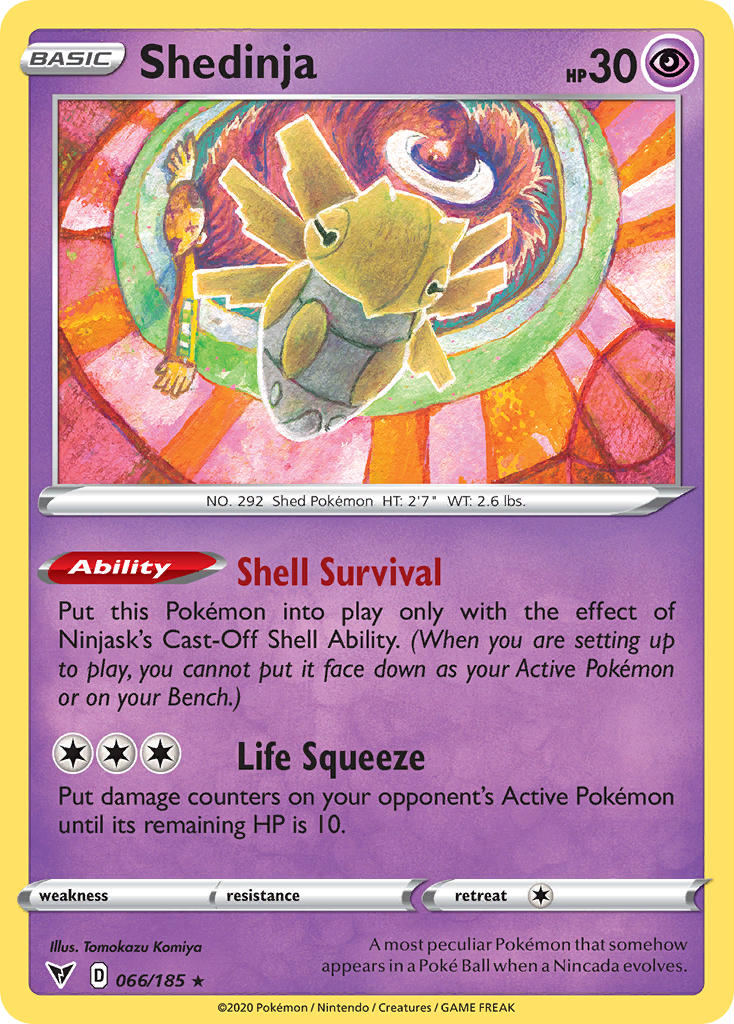 Shedinja (066/185) [Sword & Shield: Vivid Voltage] Reverse Holofoil