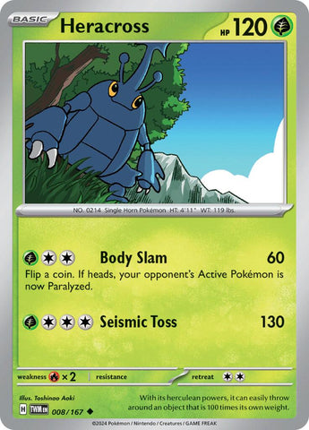 Heracross (008/167) [Scarlet & Violet: Twilight Masquerade] Reverse Holofoil