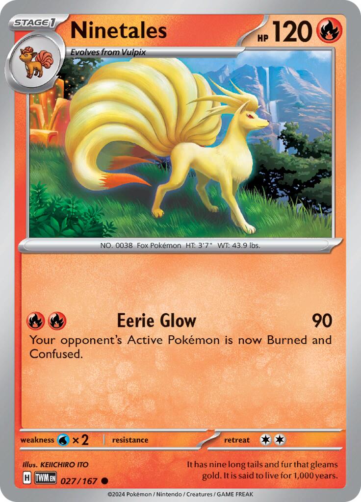 Ninetales (027/167) [Scarlet & Violet: Twilight Masquerade] Reverse Holofoil