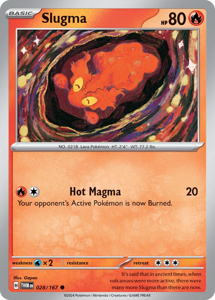 Slugma (028/167) [Scarlet & Violet: Twilight Masquerade] Reverse Holofoil