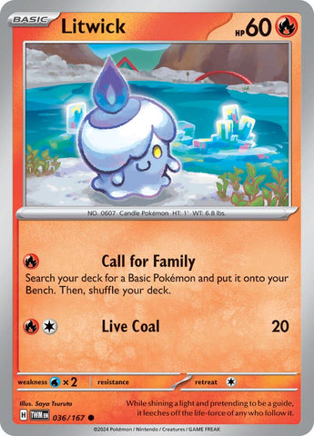 Litwick (036/167) [Scarlet & Violet: Twilight Masquerade] Reverse Holofoil