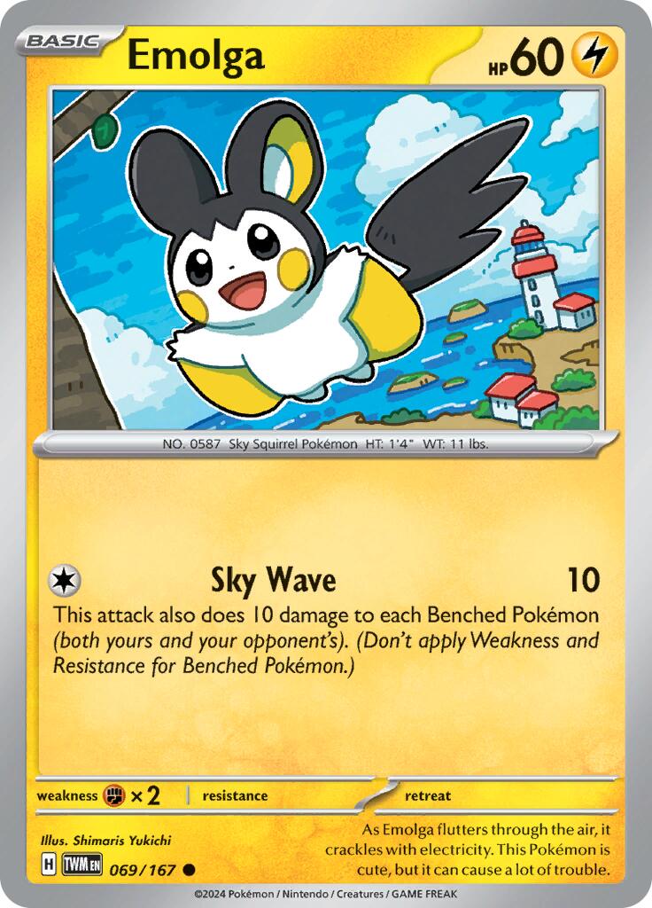 Emolga (069/167) [Scarlet & Violet: Twilight Masquerade] Reverse Holofoil