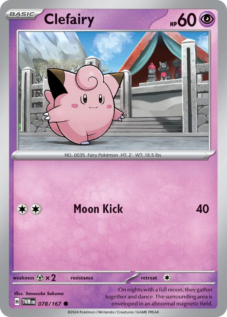 Clefairy (078/167) [Scarlet & Violet: Twilight Masquerade] Reverse Holofoil