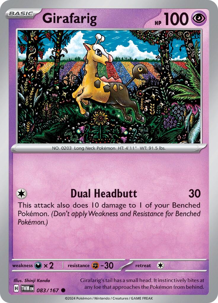 Girafarig (083/167) [Scarlet & Violet: Twilight Masquerade] Reverse Holofoil