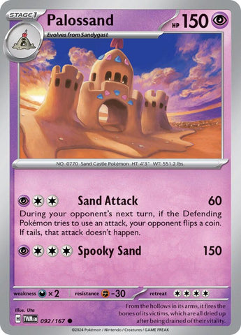 Palossand (092/167) [Scarlet & Violet: Twilight Masquerade] Reverse Holofoil