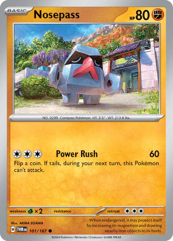 Nosepass (101/167) [Scarlet & Violet: Twilight Masquerade] Reverse Holofoil