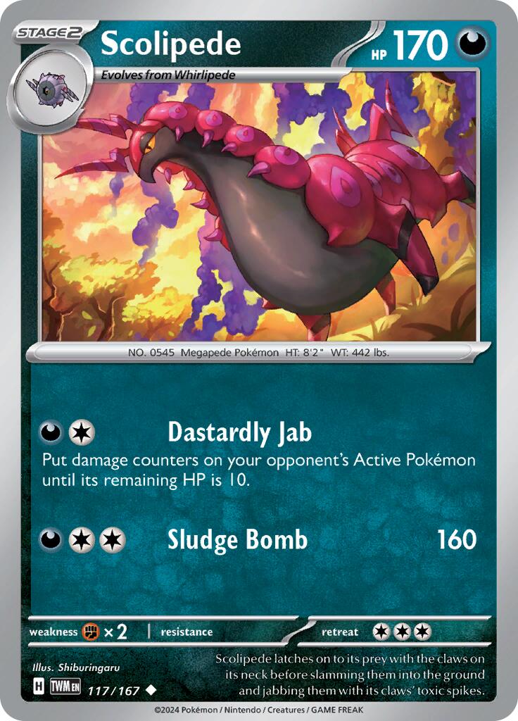 Scolipede (117/167) [Scarlet & Violet: Twilight Masquerade] Reverse Holofoil