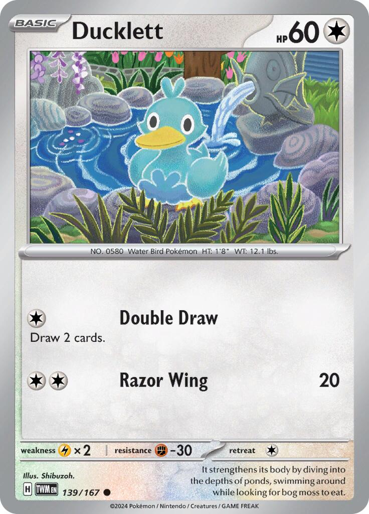 Ducklett (139/167) [Scarlet & Violet: Twilight Masquerade] Reverse Holofoil