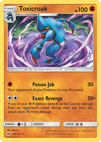 Toxicroak (64/131) [Sun & Moon: Forbidden Light] Reverse Holofoil