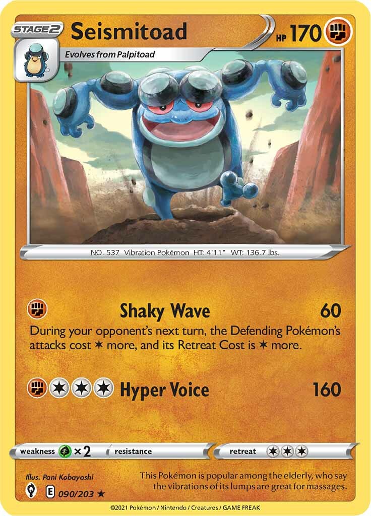 Seismitoad (090/203) [Sword & Shield: Evolving Skies] Reverse Holofoil