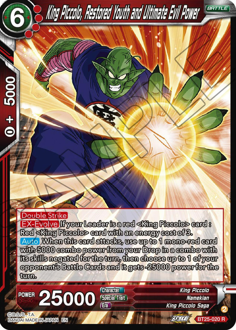 King Piccolo, Restored Youth and Ultimate Evil Power (BT25-020) [Legend of the Dragon Balls] Parallel Foil