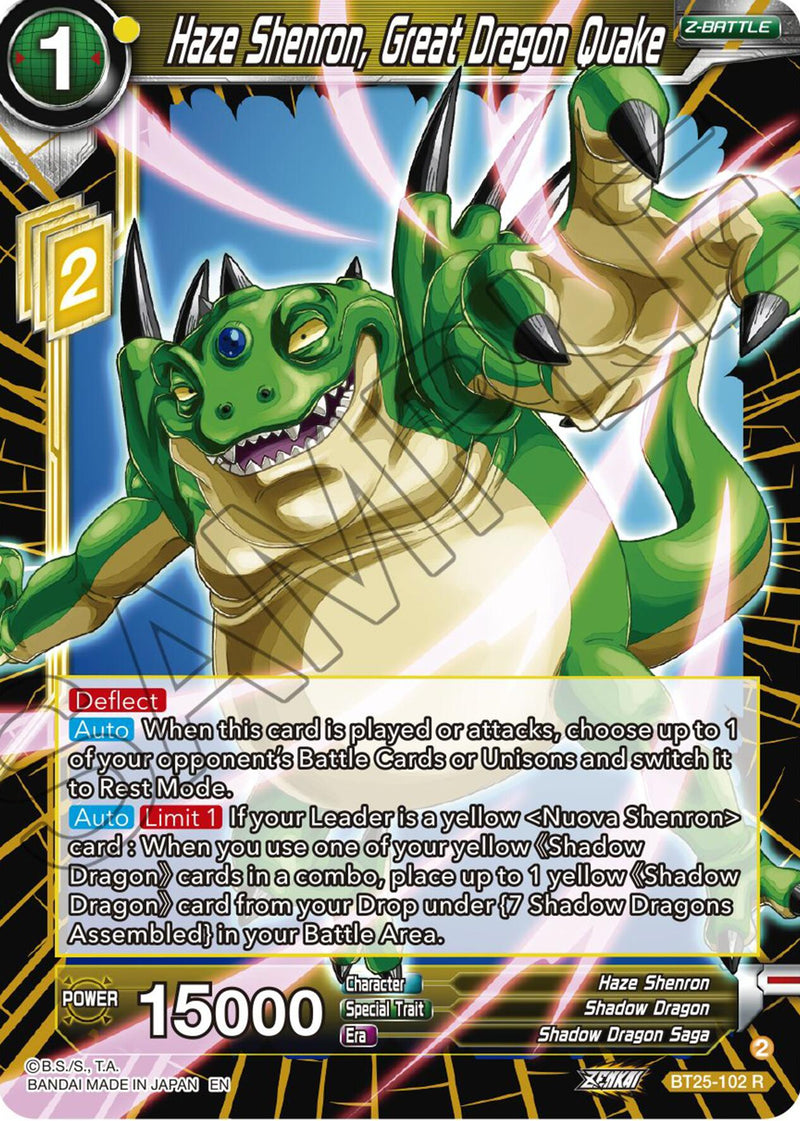 Haze Shenron, Great Dragon Quake (BT25-102) [Legend of the Dragon Balls] Parallel Foil