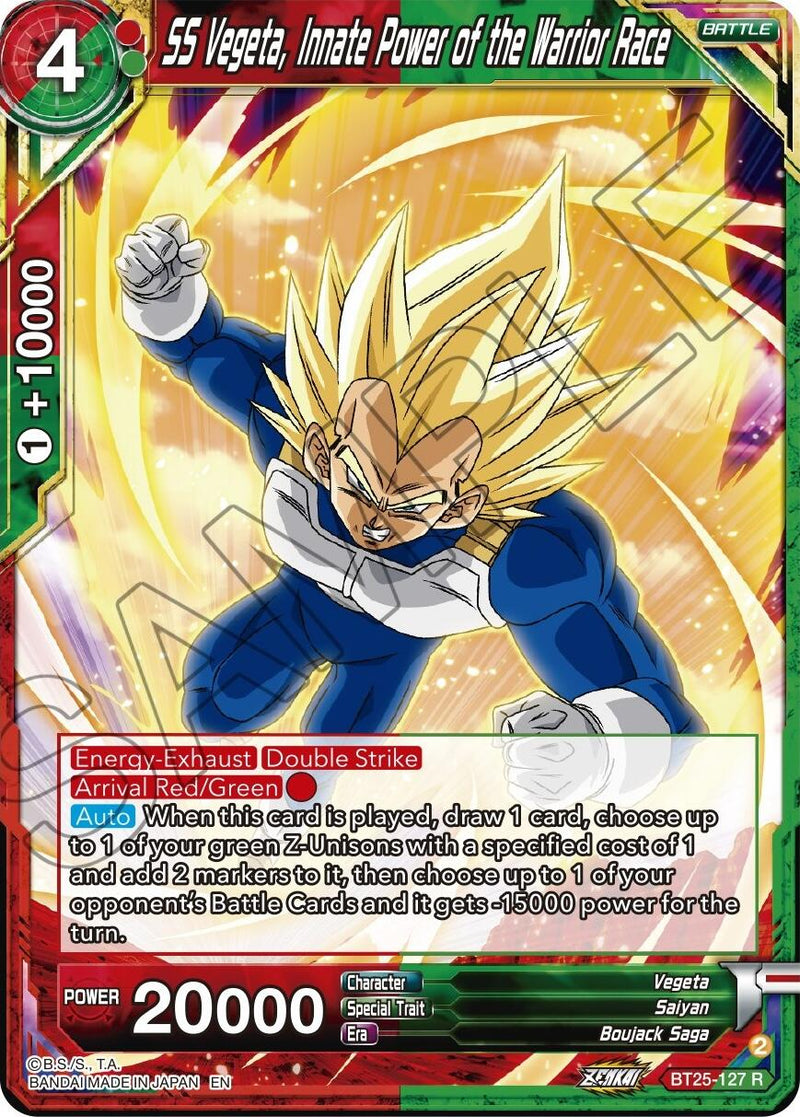 SS Vegeta, Innate Power of the Warrior Race (BT25-127) [Legend of the Dragon Balls] Parallel Foil