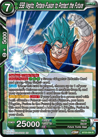 SSB Vegito, Potara-Fusion to Protect the Future (BT25-094) [Legend of the Dragon Balls] Parallel Foil